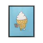 Everyone Poops (Blue) Framed Canvas Print Gallery Image 6
