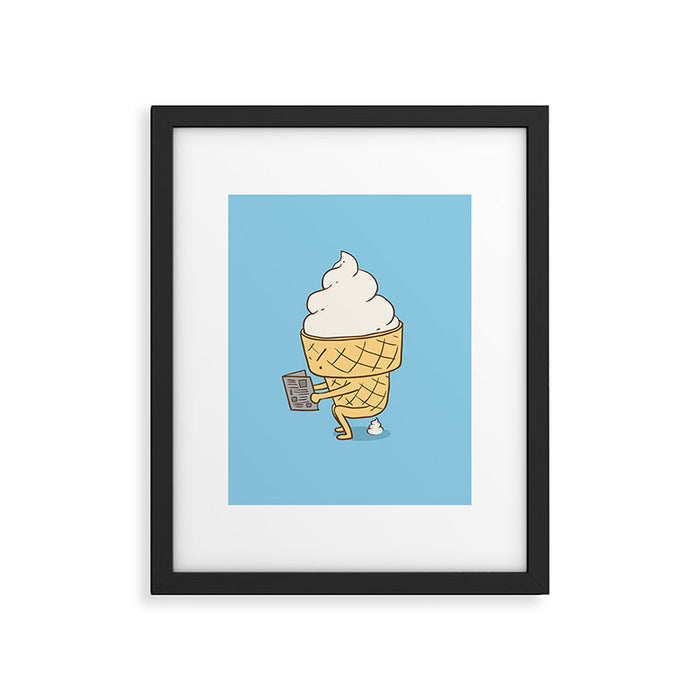 Everyone Poops (Blue) Framed Art Print Gallery Image 1