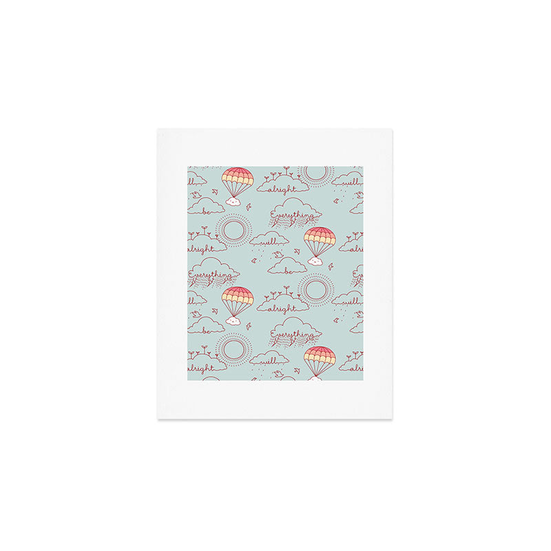 Everything will be alright pattern Art Print Gallery Image 1