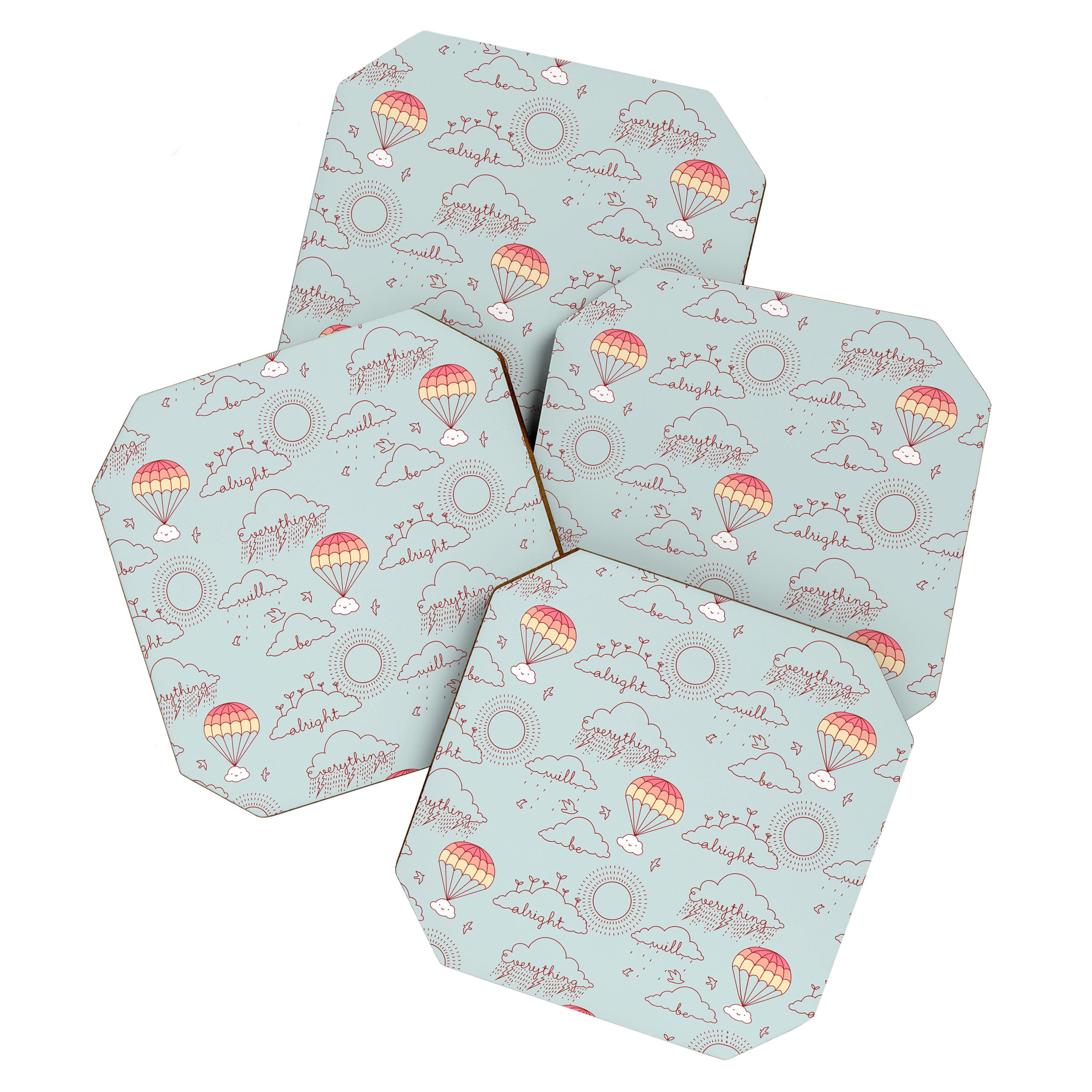 Everything will be alright pattern Coaster Gallery Image 1