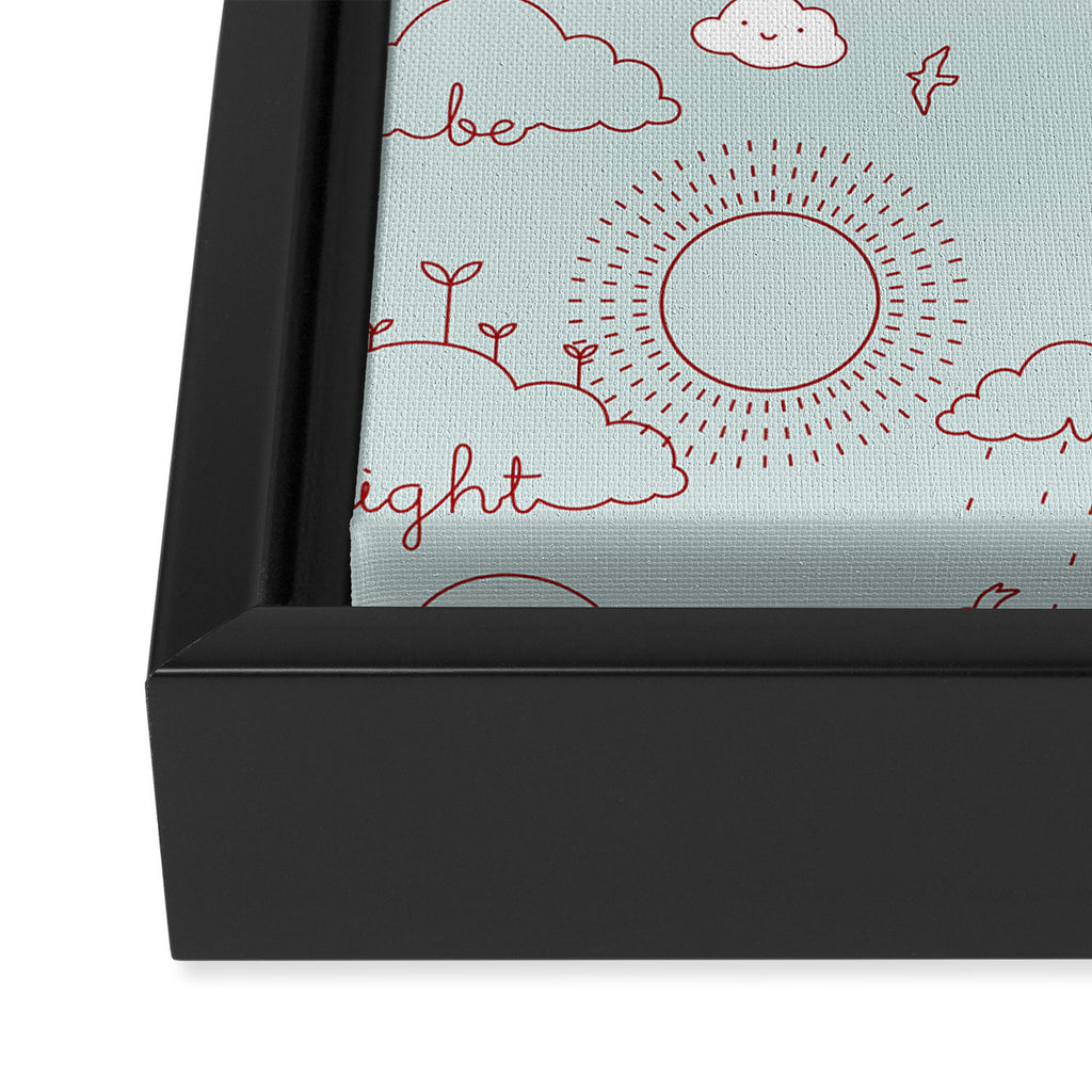 Everything will be alright pattern Framed Canvas Print Gallery Image 3