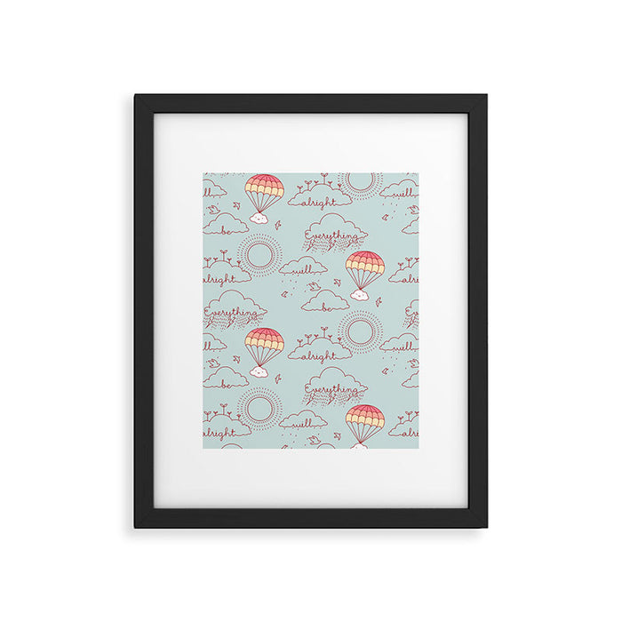 Everything will be alright pattern Framed Art Print Gallery Image 1