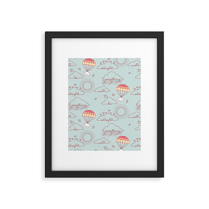 Everything will be alright pattern Framed Art Print Gallery Image 5