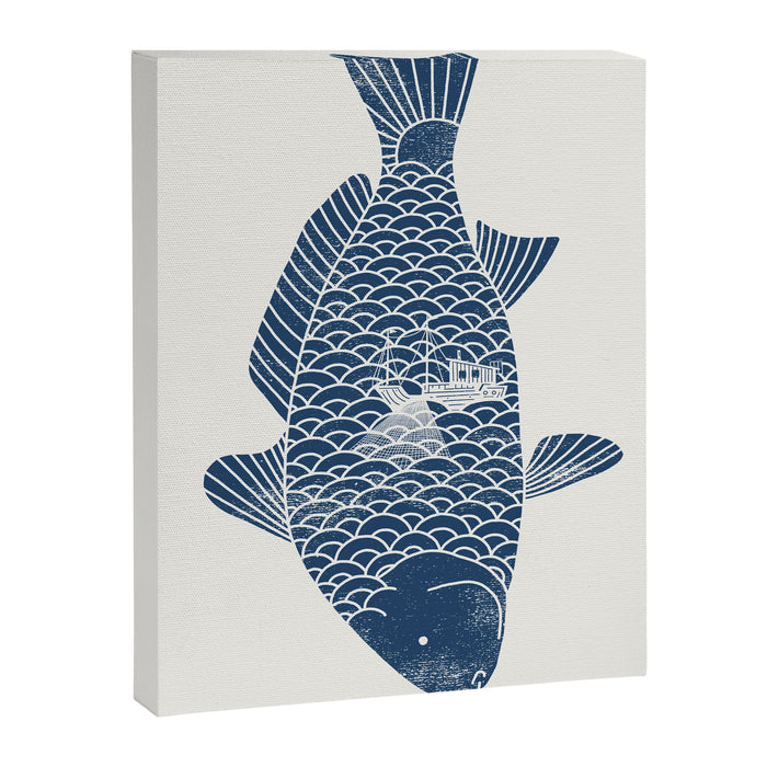 Fishing in a fish 2 Canvas Print Gallery Image 1