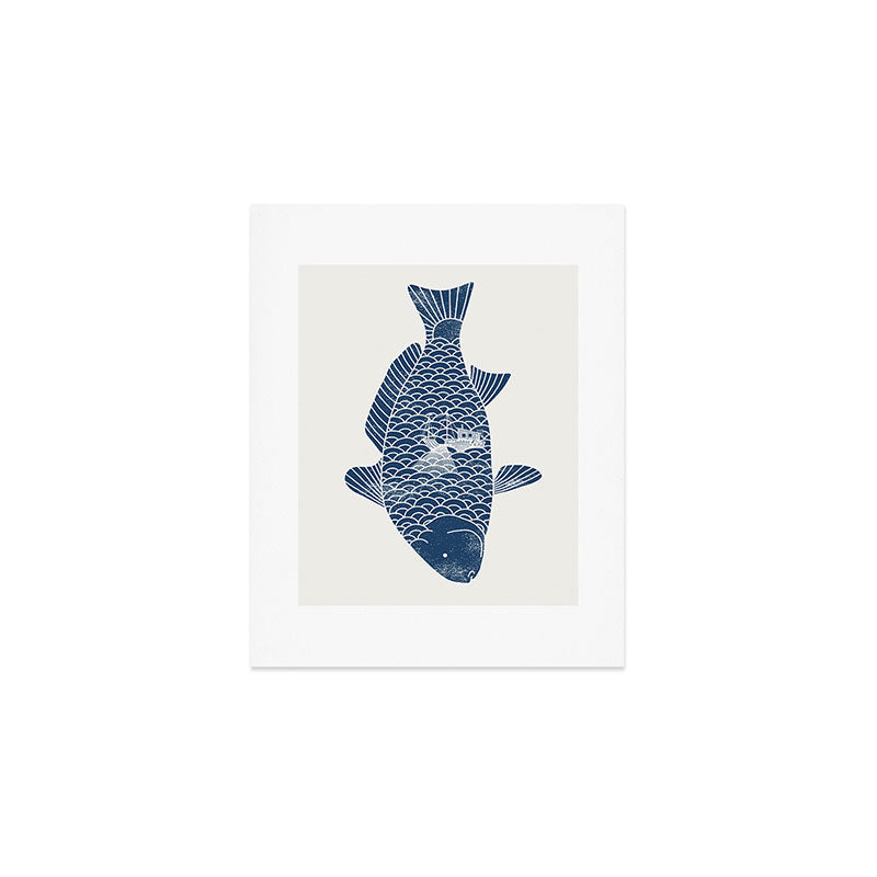 Fishing in a fish 2 Art Print Gallery Image 1