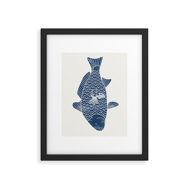 Fishing in a fish 2 Framed Art Print Gallery Image 5