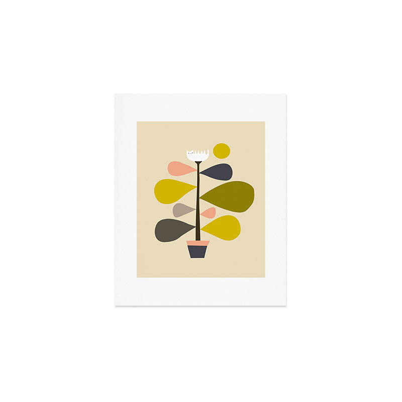 Flower Cat Plants Art Print Gallery Image 1