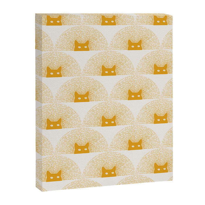 Good Meowning Pattern Canvas Print Gallery Image 1