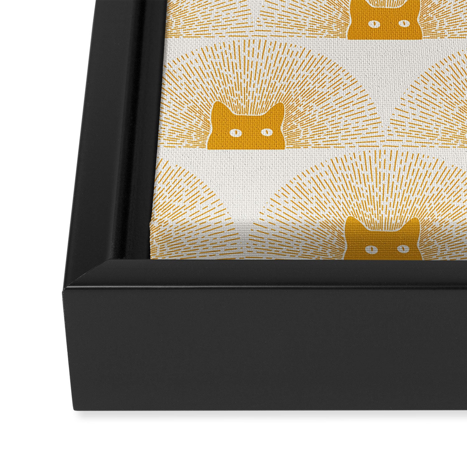 Good Meowning Pattern Framed Canvas Print Gallery Image 3