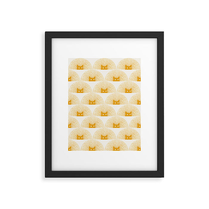 Good Meowning Pattern Framed Art Print Gallery Image 1