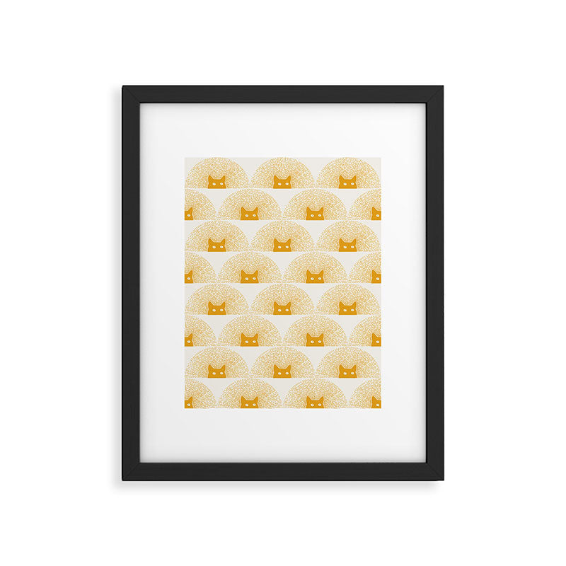 Good Meowning Pattern Framed Art Print Gallery Image 4