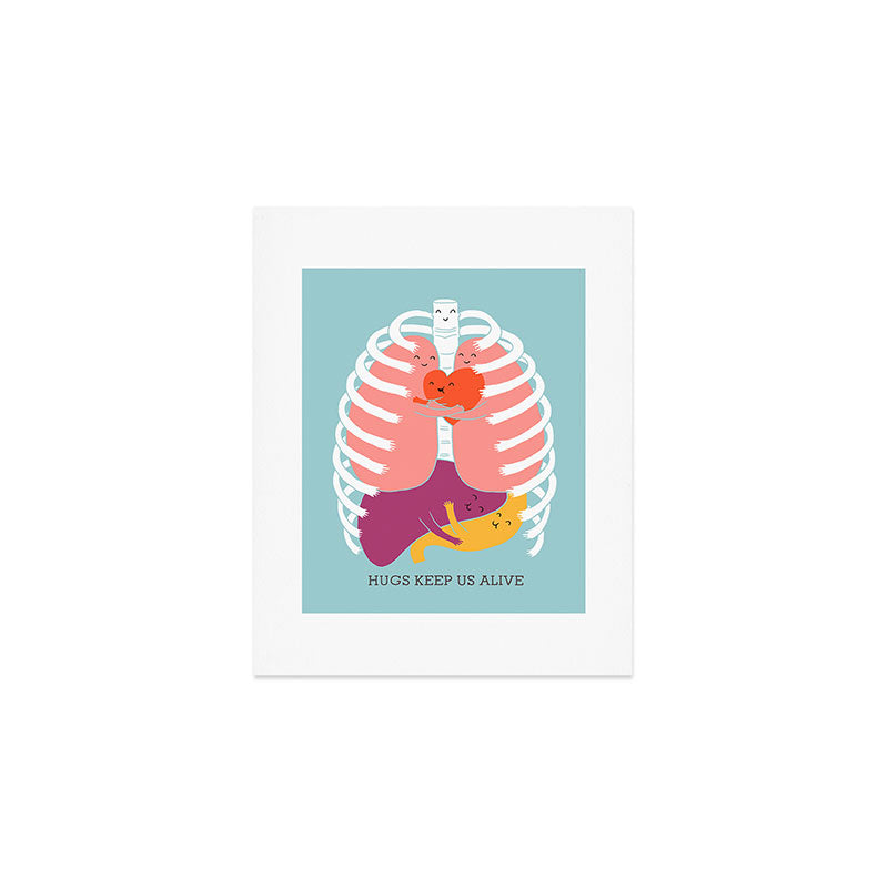 Hugs keep us alive Art Print Gallery Image 1