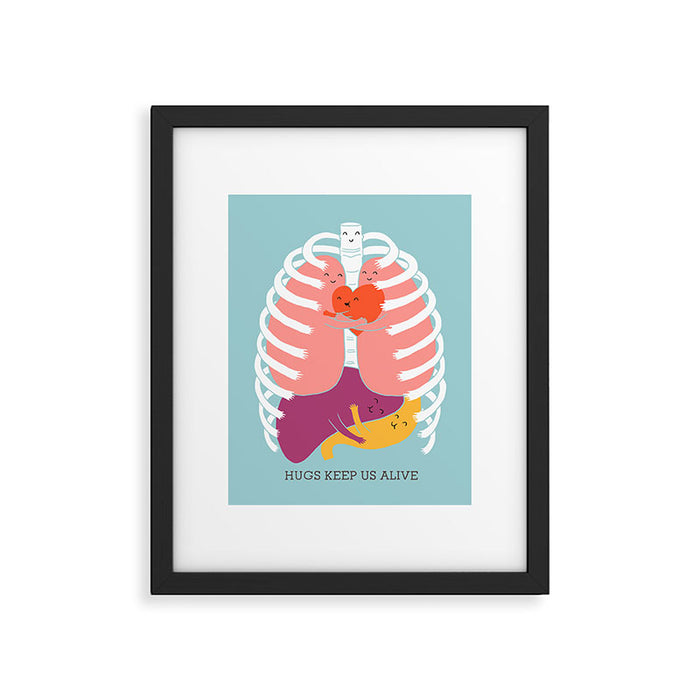 Hugs keep us alive Framed Art Print Gallery Image 1