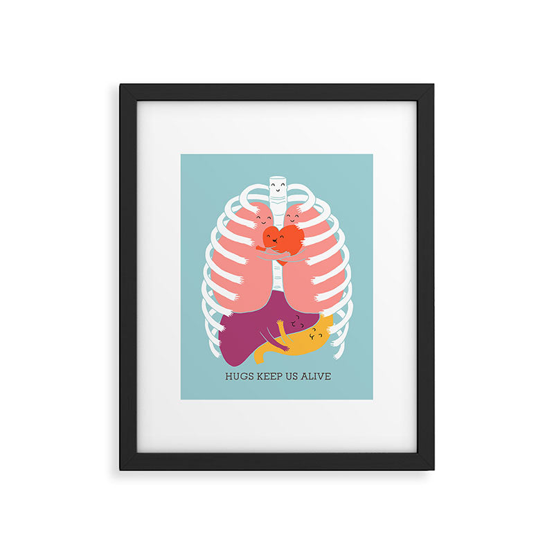 Hugs keep us alive Framed Art Print Gallery Image 5