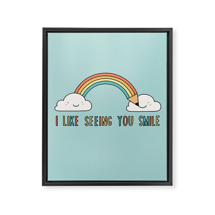 I like seeing you smile Framed Canvas Print Gallery Image 1