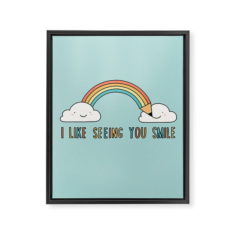 I like seeing you smile Framed Canvas Print Gallery Image 8