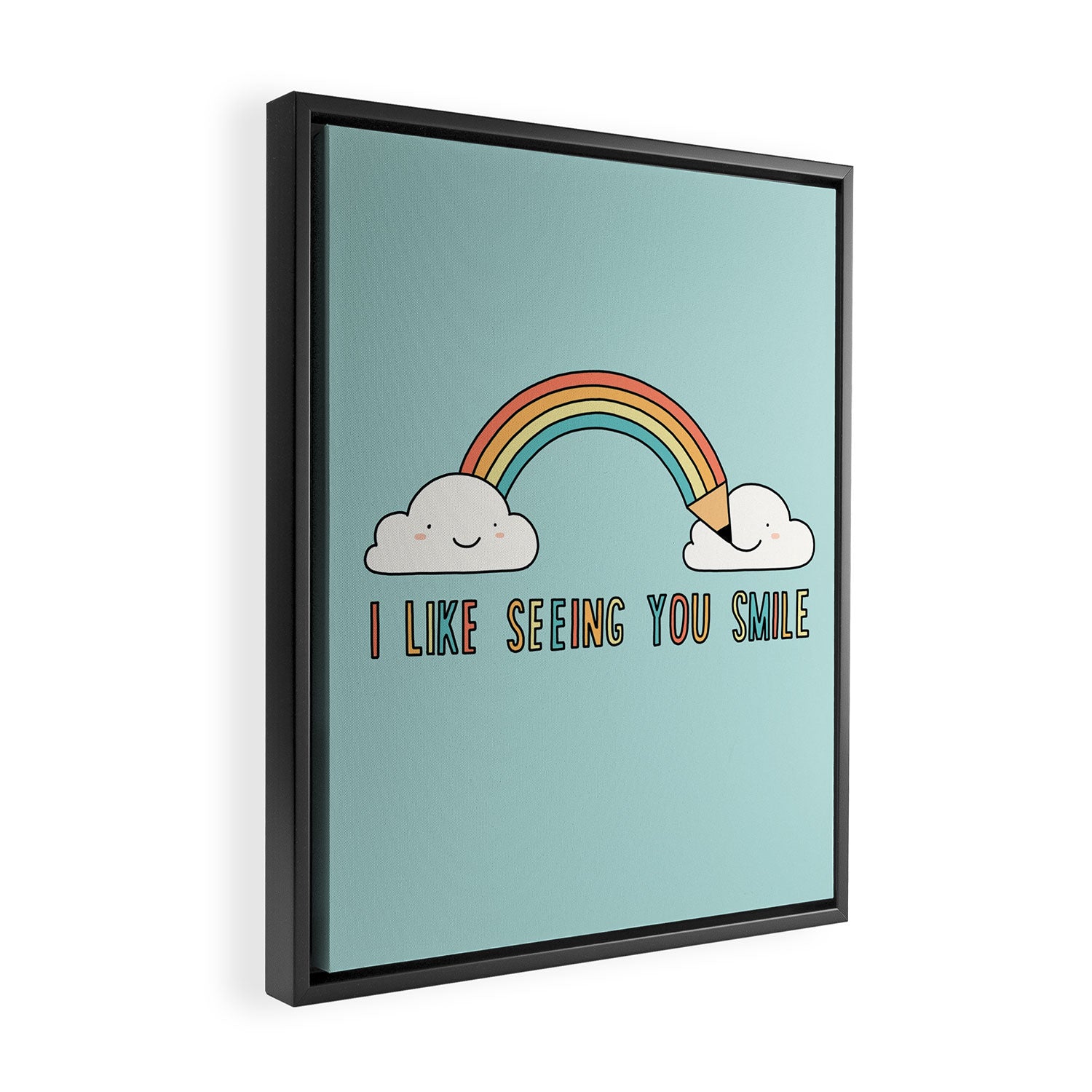 I like seeing you smile Framed Canvas Print Gallery Image 2
