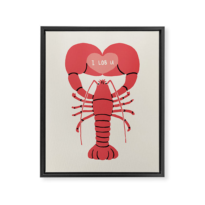 I LOB YOU Framed Canvas Print Gallery Image 8