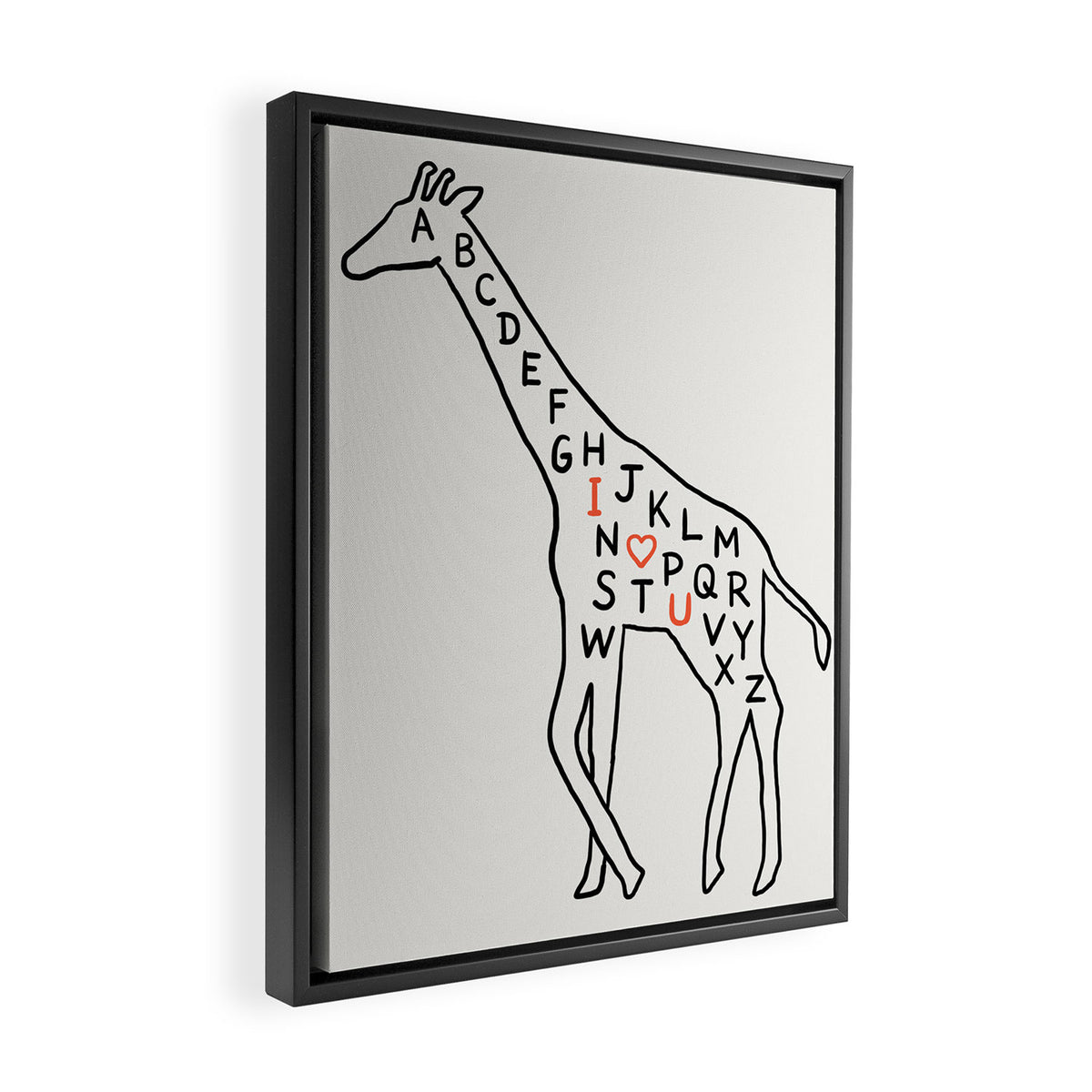 I love you as high as I can reach Framed Canvas Print Gallery Image 2