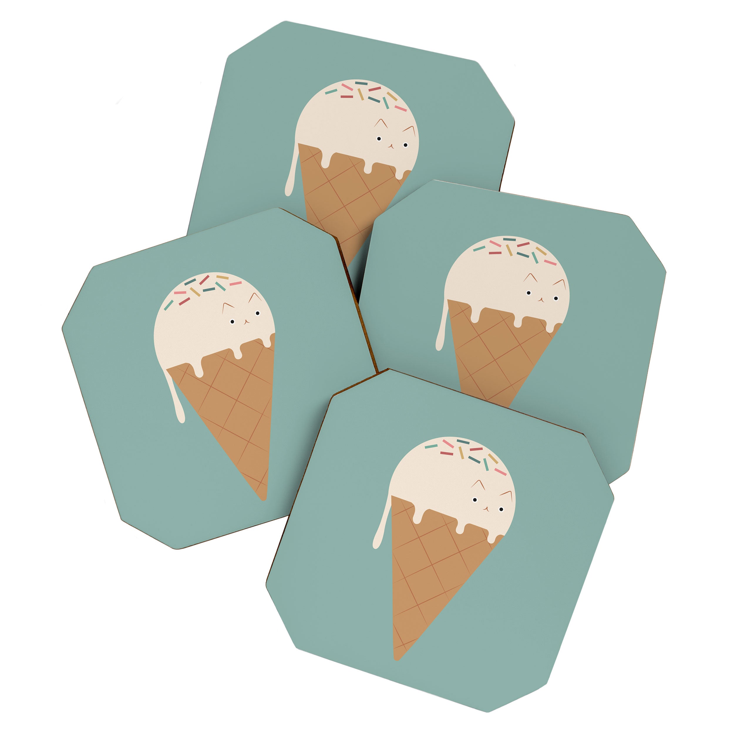 Ice Cream Cat Coaster Gallery Image 1