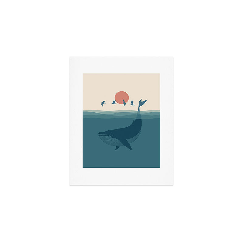 I'm like a bird - Whale Art Print Gallery Image 1