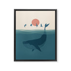 I'm like a bird - Whale Framed Canvas Print Gallery Image 6