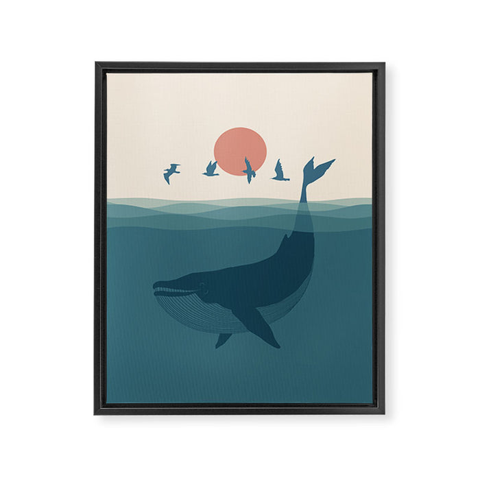 I'm like a bird - Whale Framed Canvas Print Gallery Image 1