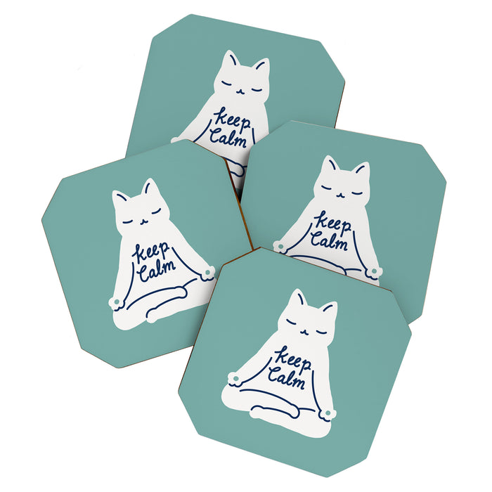 Keep Calm Cat Coaster Gallery Image 1