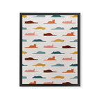 Lazy Cat Pattern Framed Canvas Print Gallery Image 6