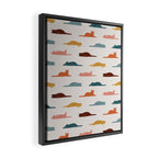 Lazy Cat Pattern Framed Canvas Print Gallery Image 2