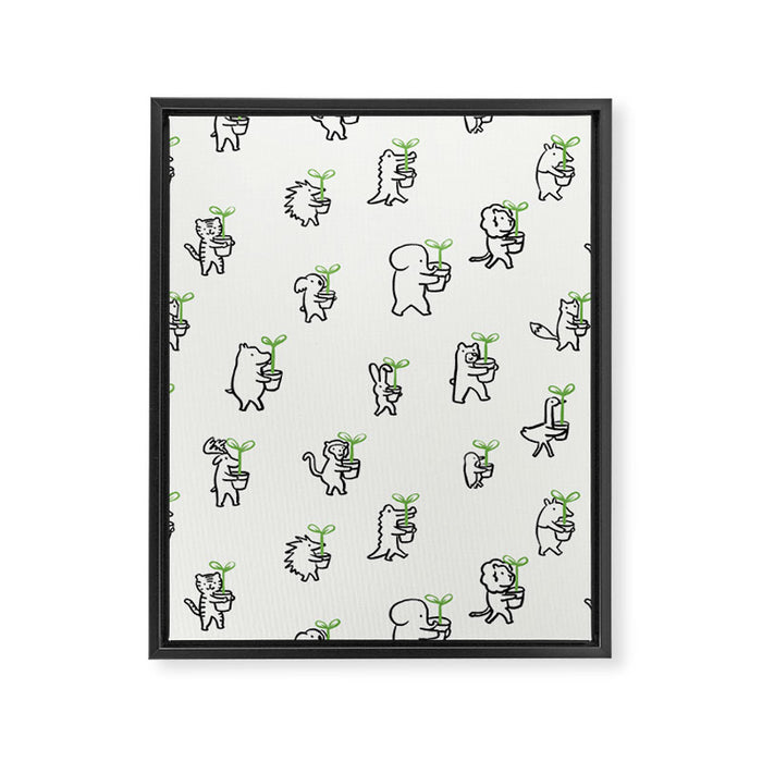 Let's plant a forest Framed Canvas Print Gallery Image 1