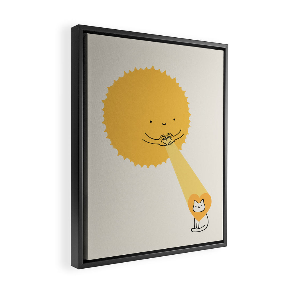 Love keeps the heart warm Framed Canvas Print Gallery Image 2