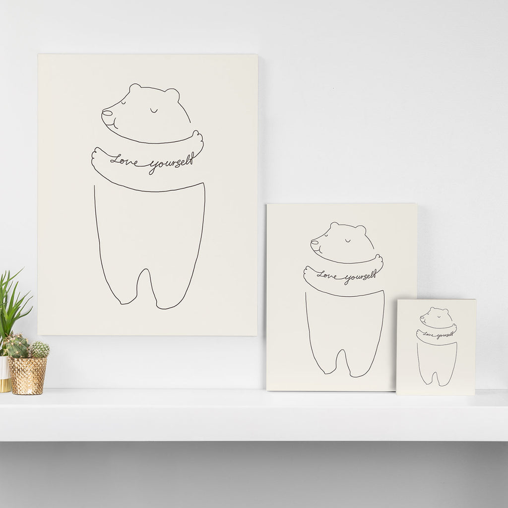 Love Yourself Bear Canvas Print Gallery Image 3