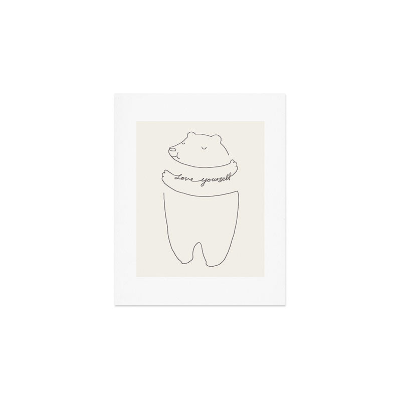 Love Yourself Bear Art Print Gallery Image 1