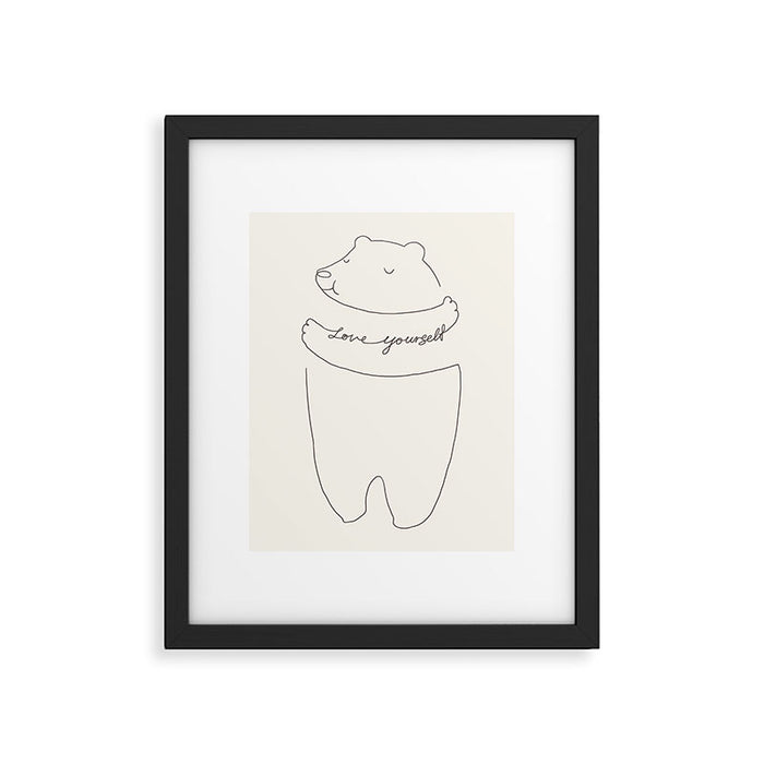 Love Yourself Bear Framed Art Print Gallery Image 1