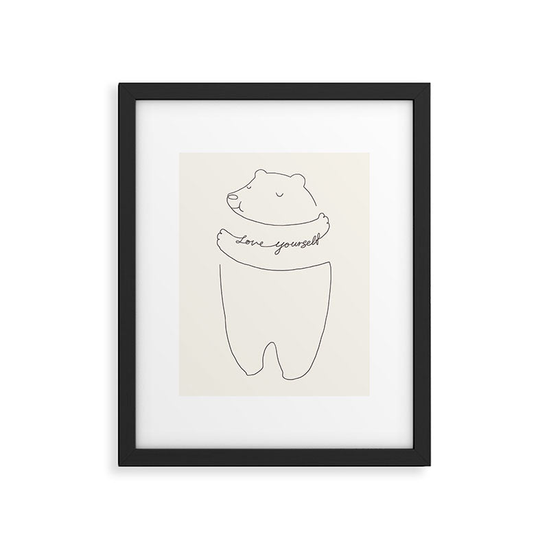 Love Yourself Bear Framed Art Print Gallery Image 4