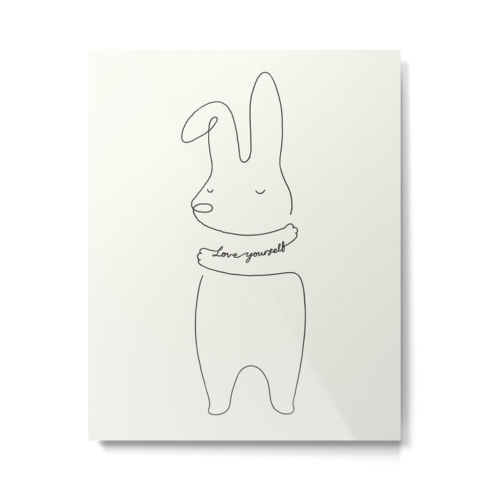 Love Yourself - Bunny Metal Print Gallery Image 1