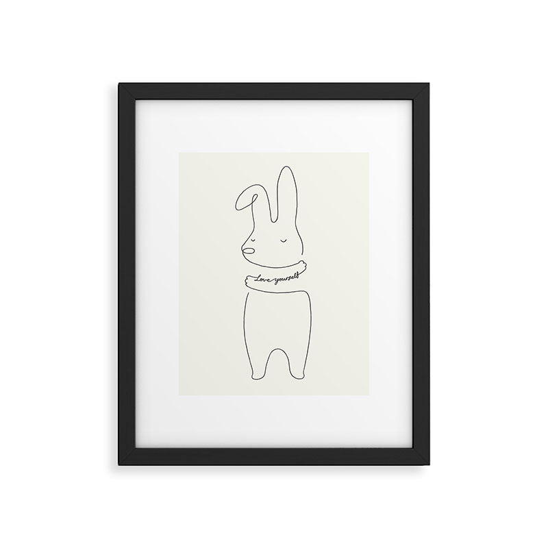 Love Yourself - Bunny Framed Art Print Gallery Image 4