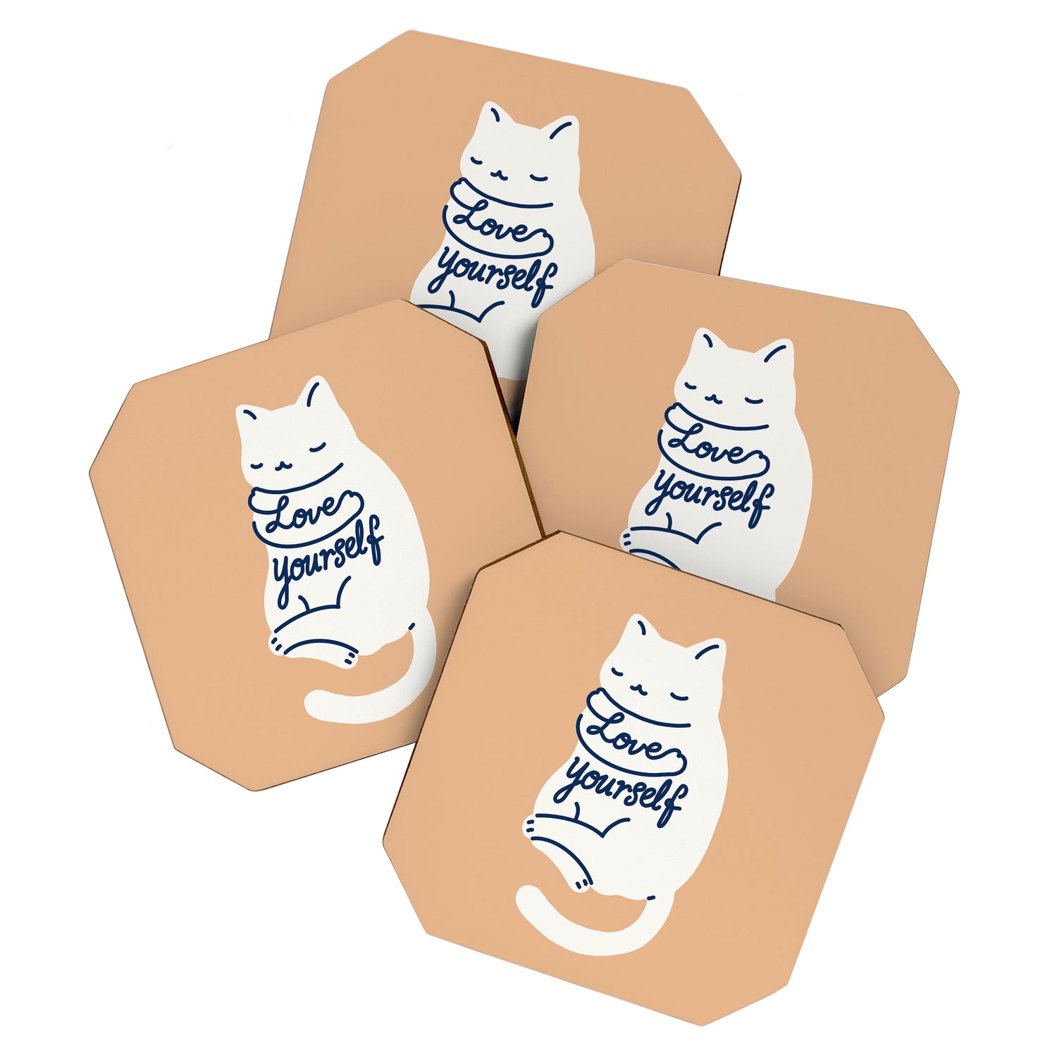 Love Yourself Cat Coaster Gallery Image 1