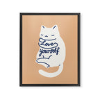 Love Yourself Cat Framed Canvas Print Gallery Image 8