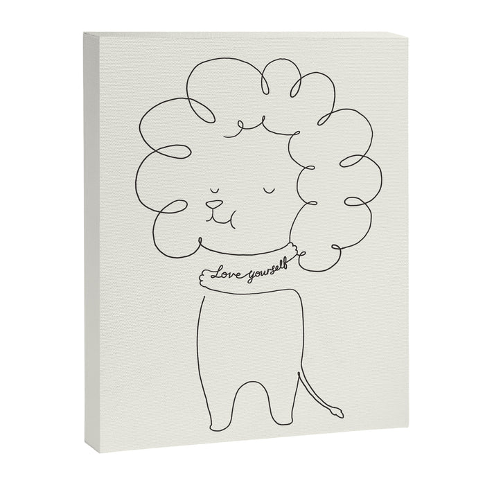 Love Yourself Lion Canvas Print Gallery Image 1