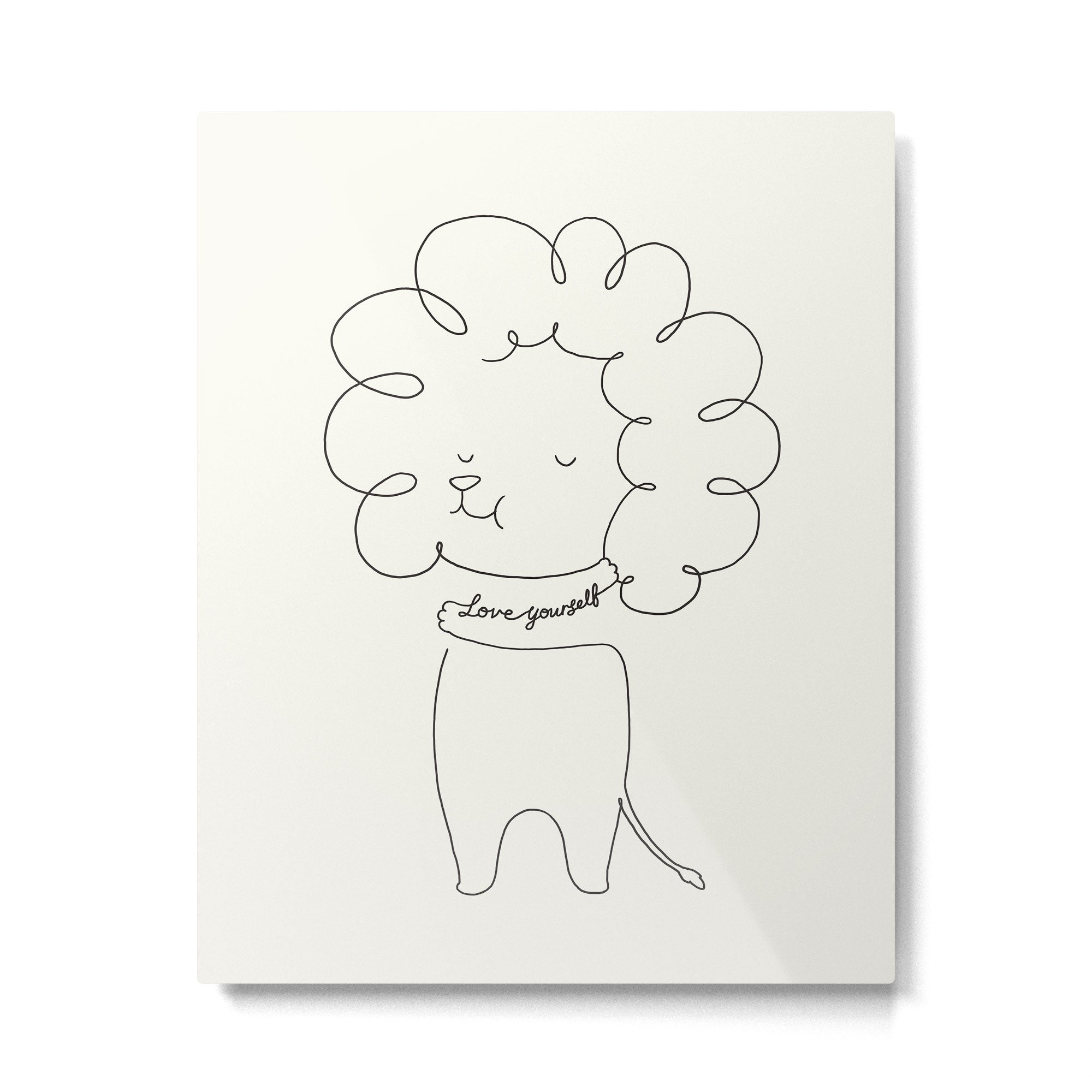 Love Yourself Lion Metal Print Gallery Image 4