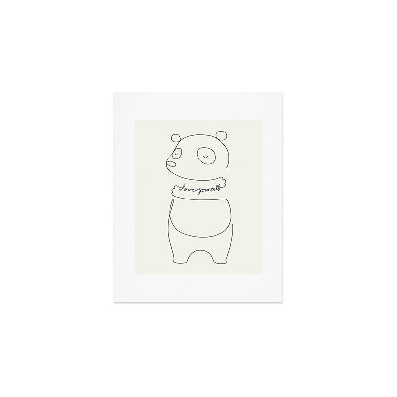 Love Yourself Panda Art Print Gallery Image 1