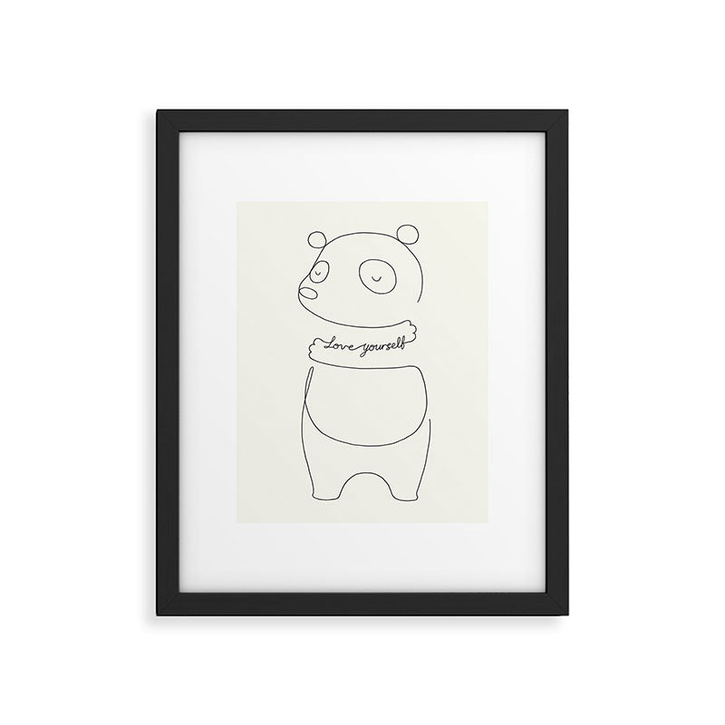 Love Yourself Panda Framed Art Print Gallery Image 5