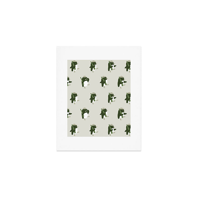 March of the Penguins pattern Art Print Gallery Image 1