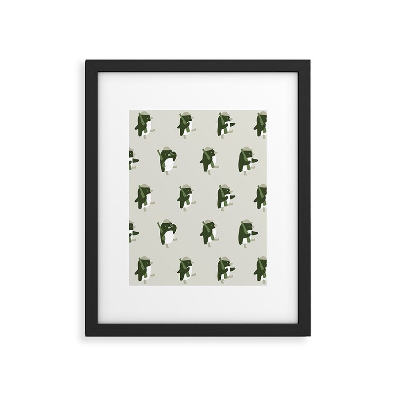 March of the Penguins pattern Framed Art Print Gallery Image 5