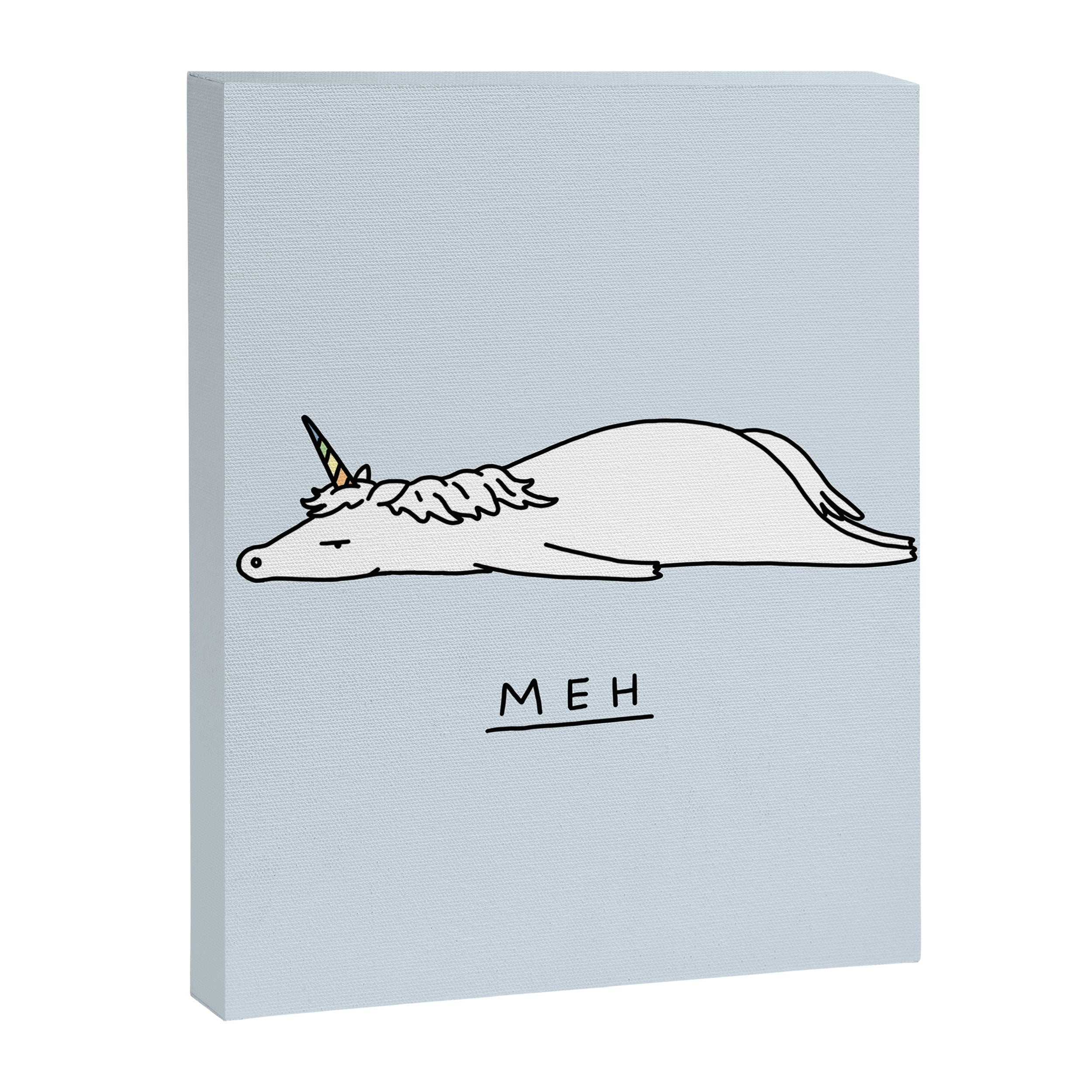 Meh Unicorn Canvas Print Gallery Image 8