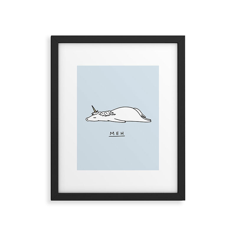 Meh Unicorn Framed Art Print Gallery Image 6