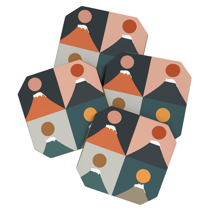 Meow Fuji 2x2 Coaster Gallery Image 1