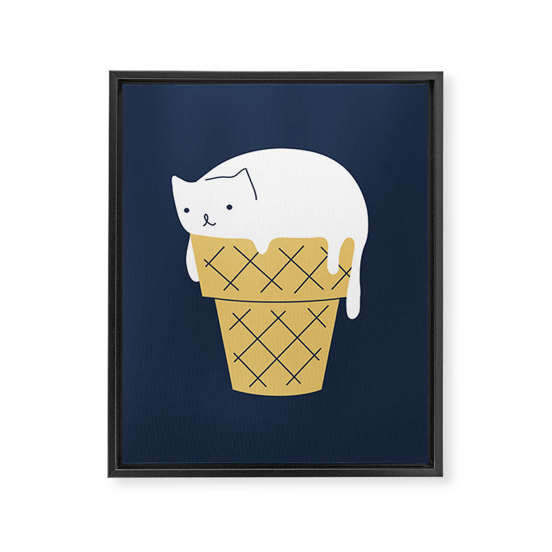 Meowlting kitty 1 Framed Canvas Print Gallery Image 8